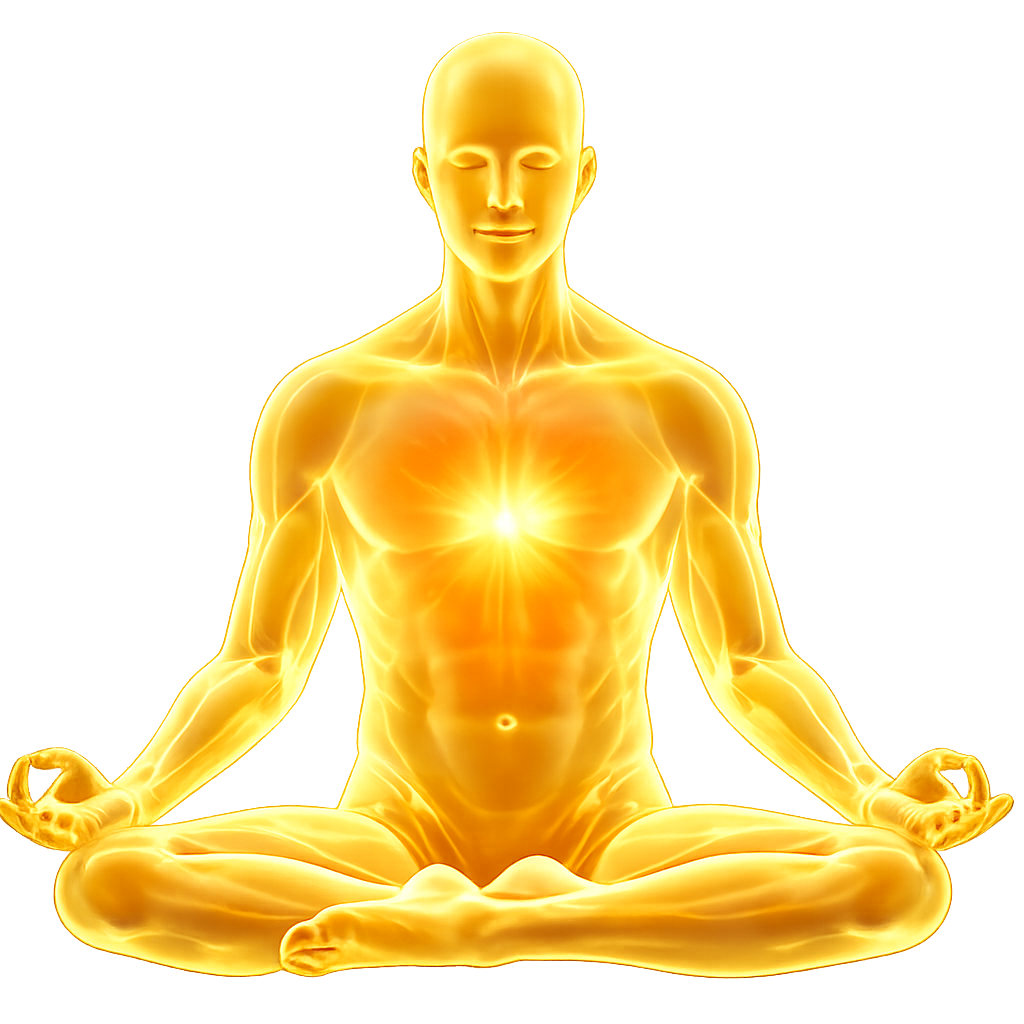 Meditating figure